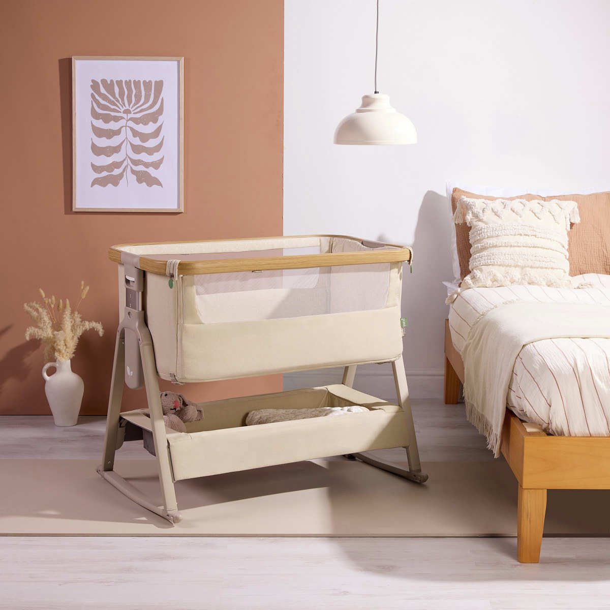 Tutti Bambini Cozee Air 2 Bedside Crib - Sand