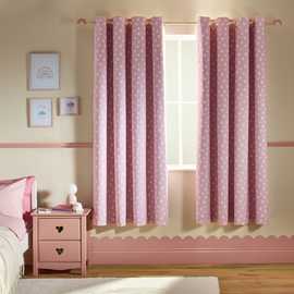 Argos Home Kids Blackout Star Eyelet Curtains - Pink