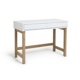 Habitat Zander 2 Drawer Desk - White Two Tone