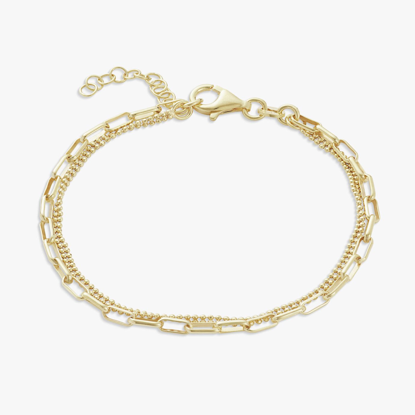 Revere 9ct Gold Plated Multi Chain Layers Bracelet