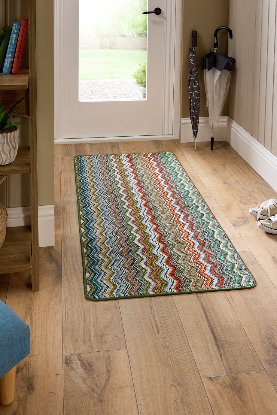 My Mat Candy Multi Green Zig Zag Runner - 67x150cm