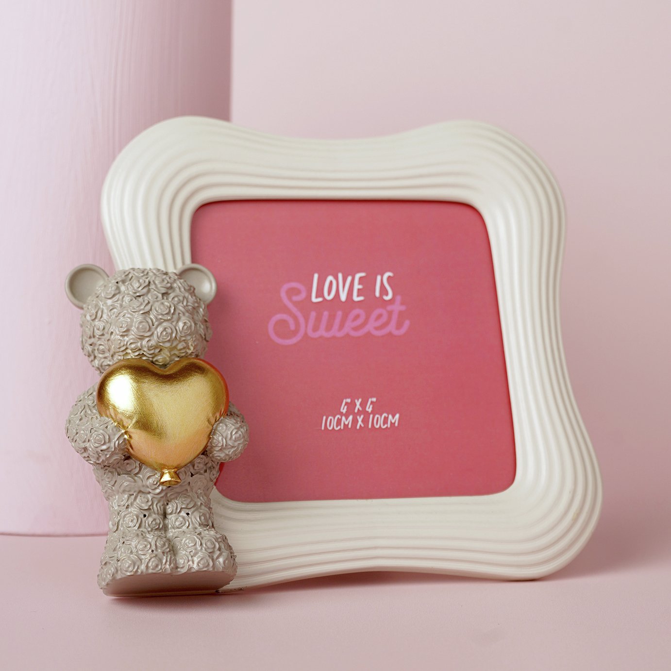 Widdop Love Is Sweet Baby Bear 4" x 4" Resin Photo Frame 
