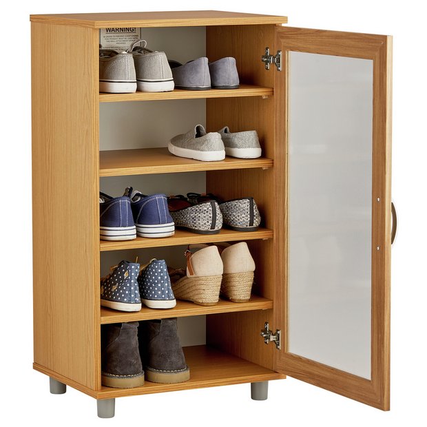 Buy Argos Home Contemporary Shoe Storage Cabinet Oak Effect