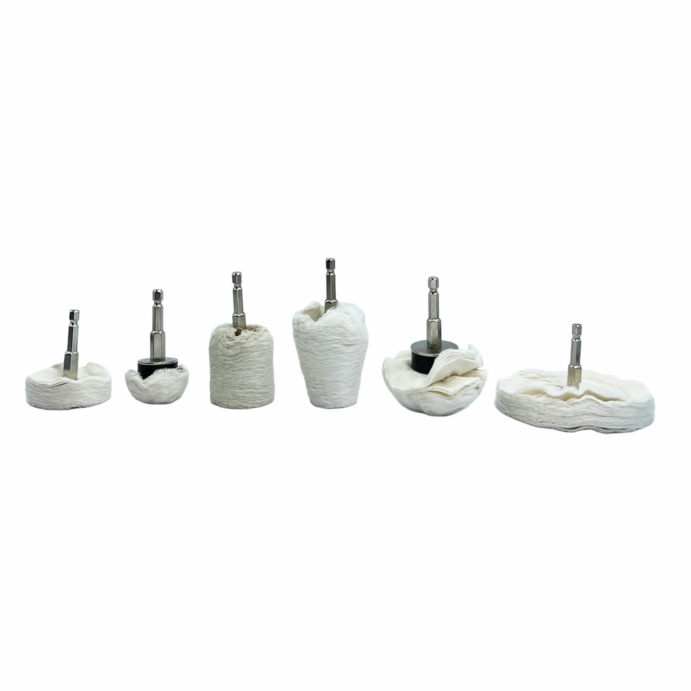 Rolson 6 Piece 1/4 Inch Hex Shank Polishing and Buffing Pads