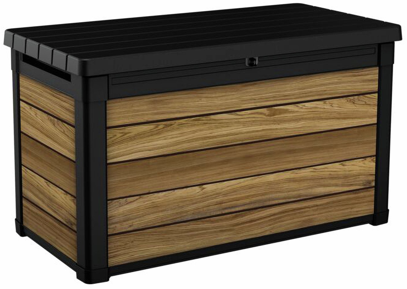 Keter 380L Signature Oakwood Effect Garden Storage Box-Brown