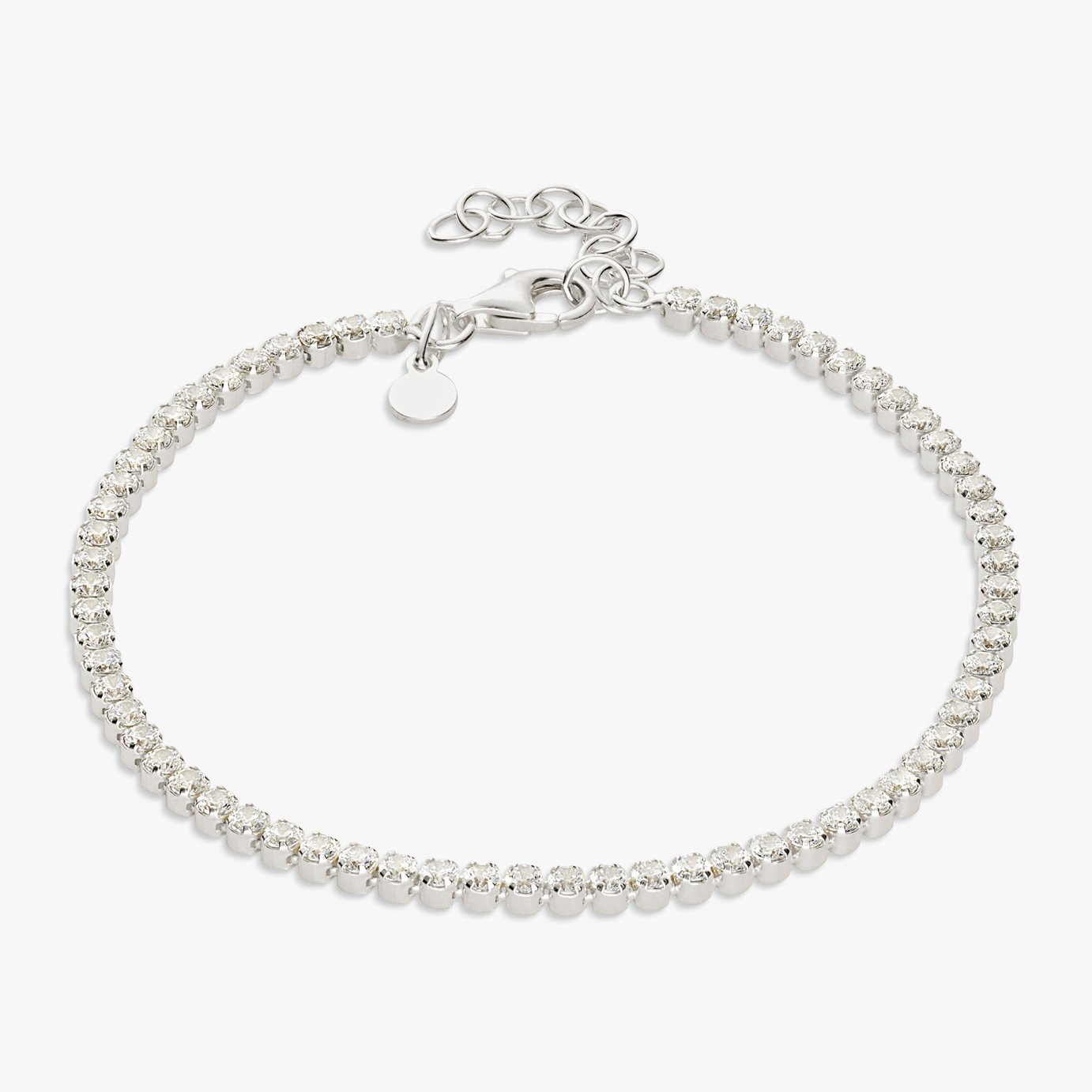 Revere Sterling Silver White Tennis Bracelet