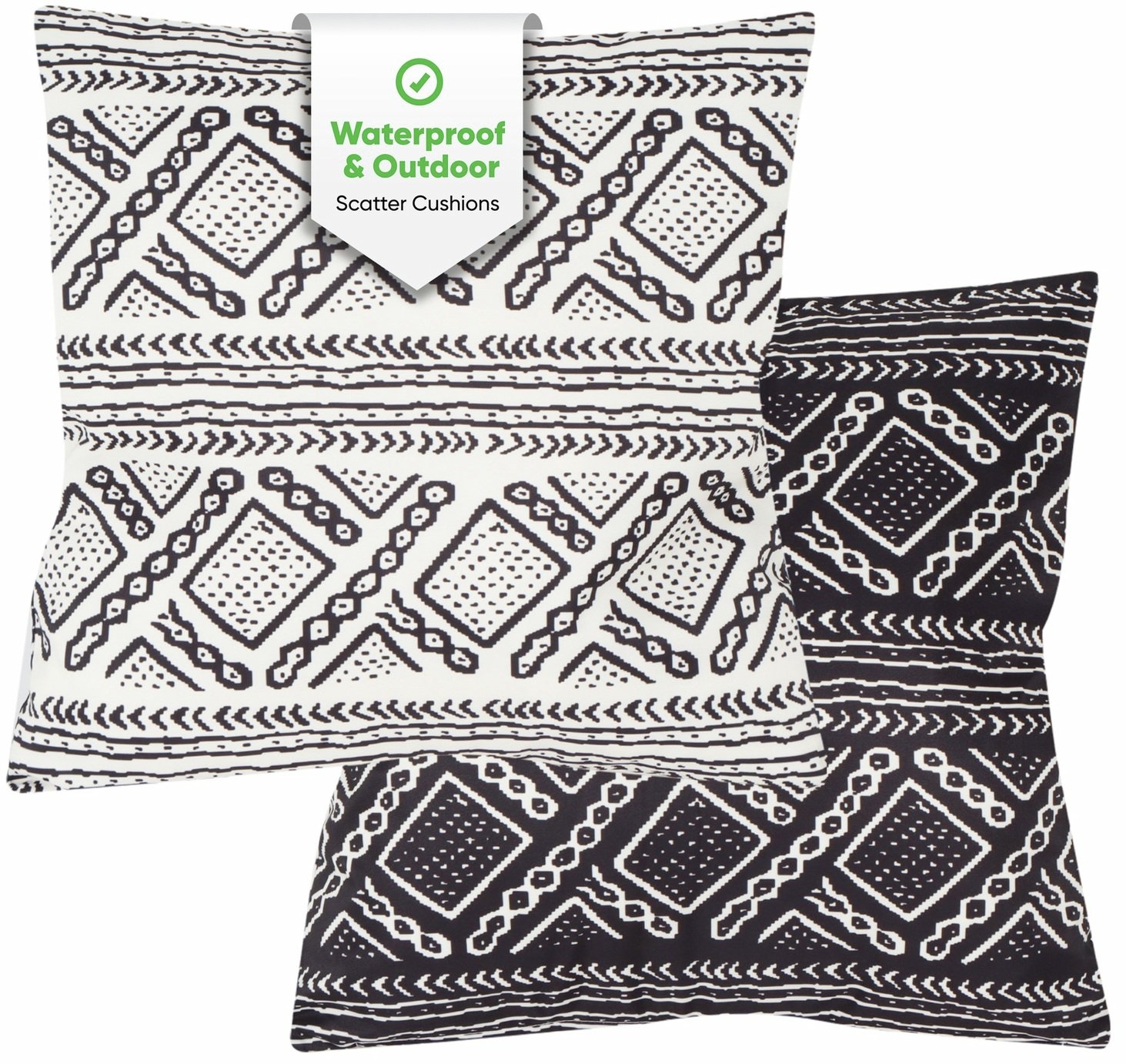 Streetwize Garden Aztec Diamond Chair Cushions - Pack of 2