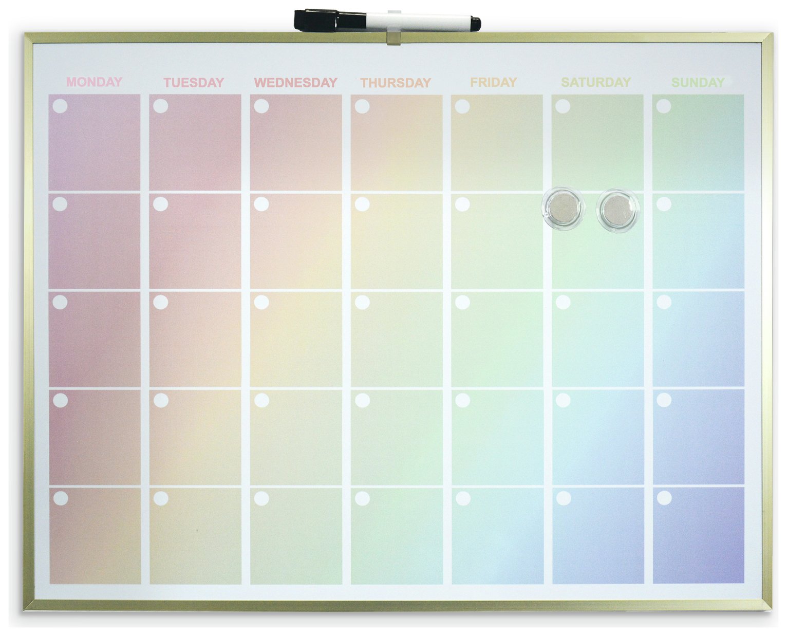 Cathedral Rainbow Magnetic Calendar Board - 43 x 58cm