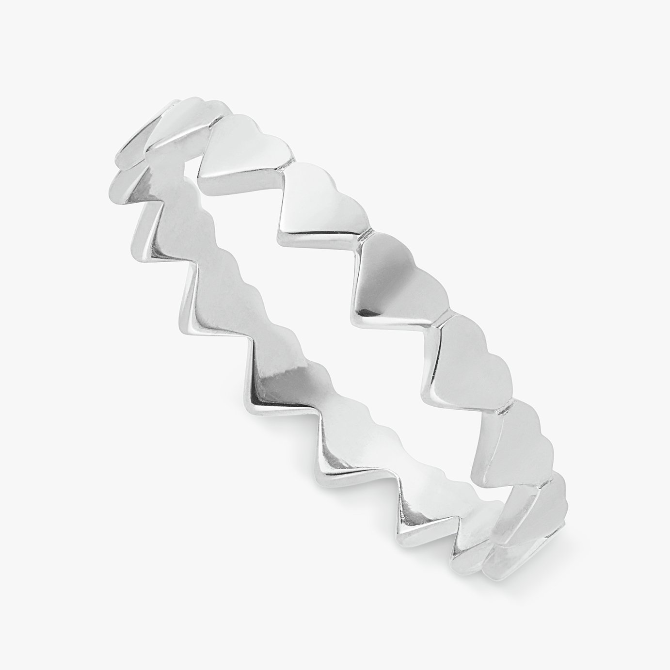 Revere Sterling Silver Heart Band Ring