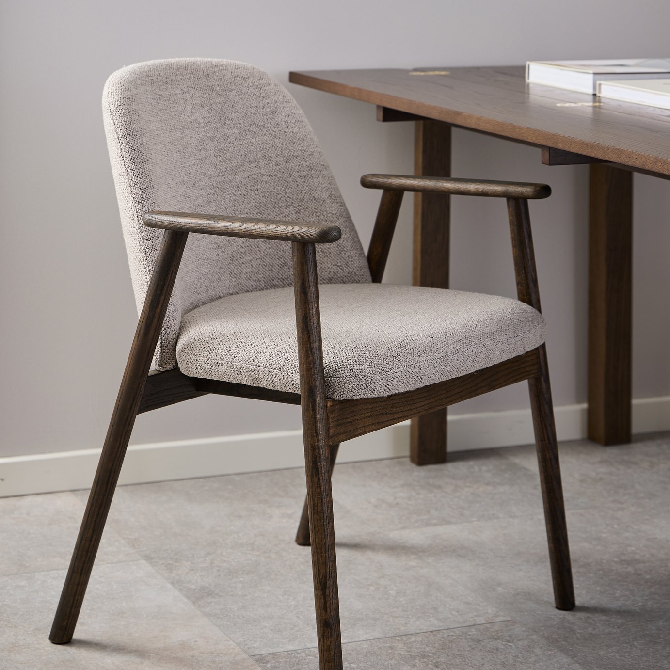 Furniture To Go Leo Pair of Fabric Dining Chairs - Beige