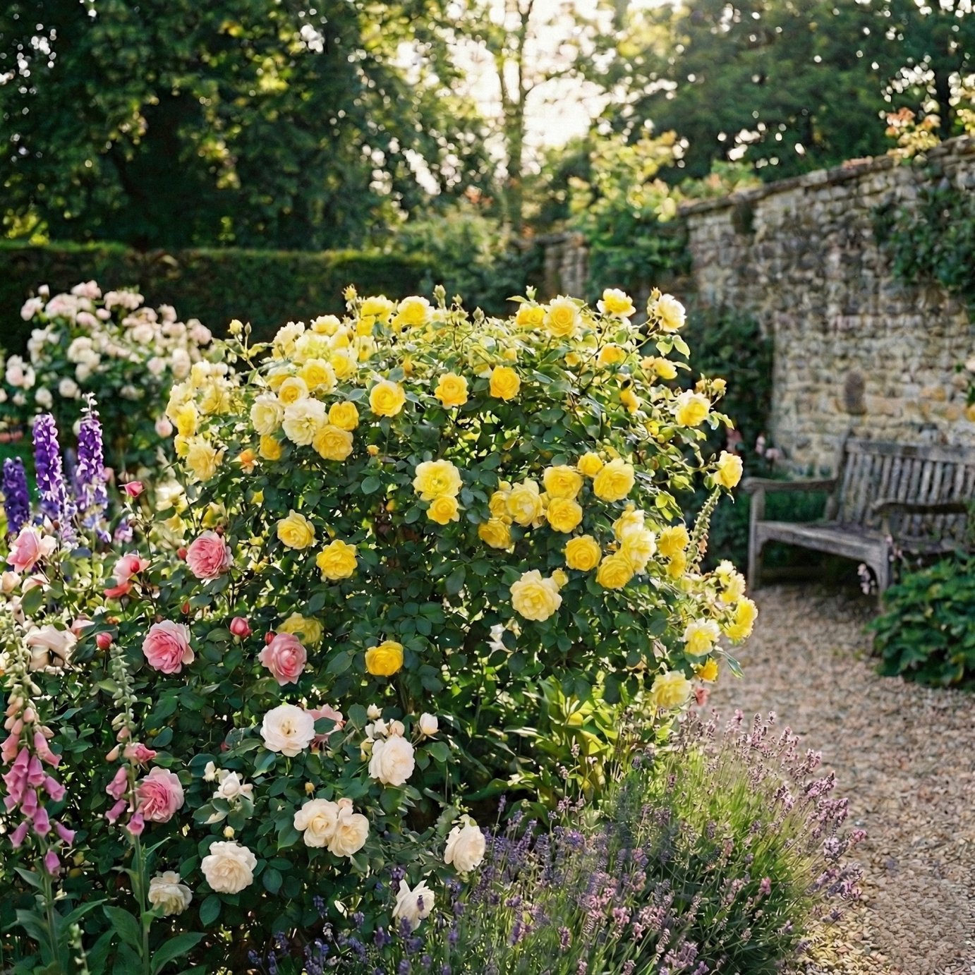Accelopack Patio Bush 90cm Yellow Rose
