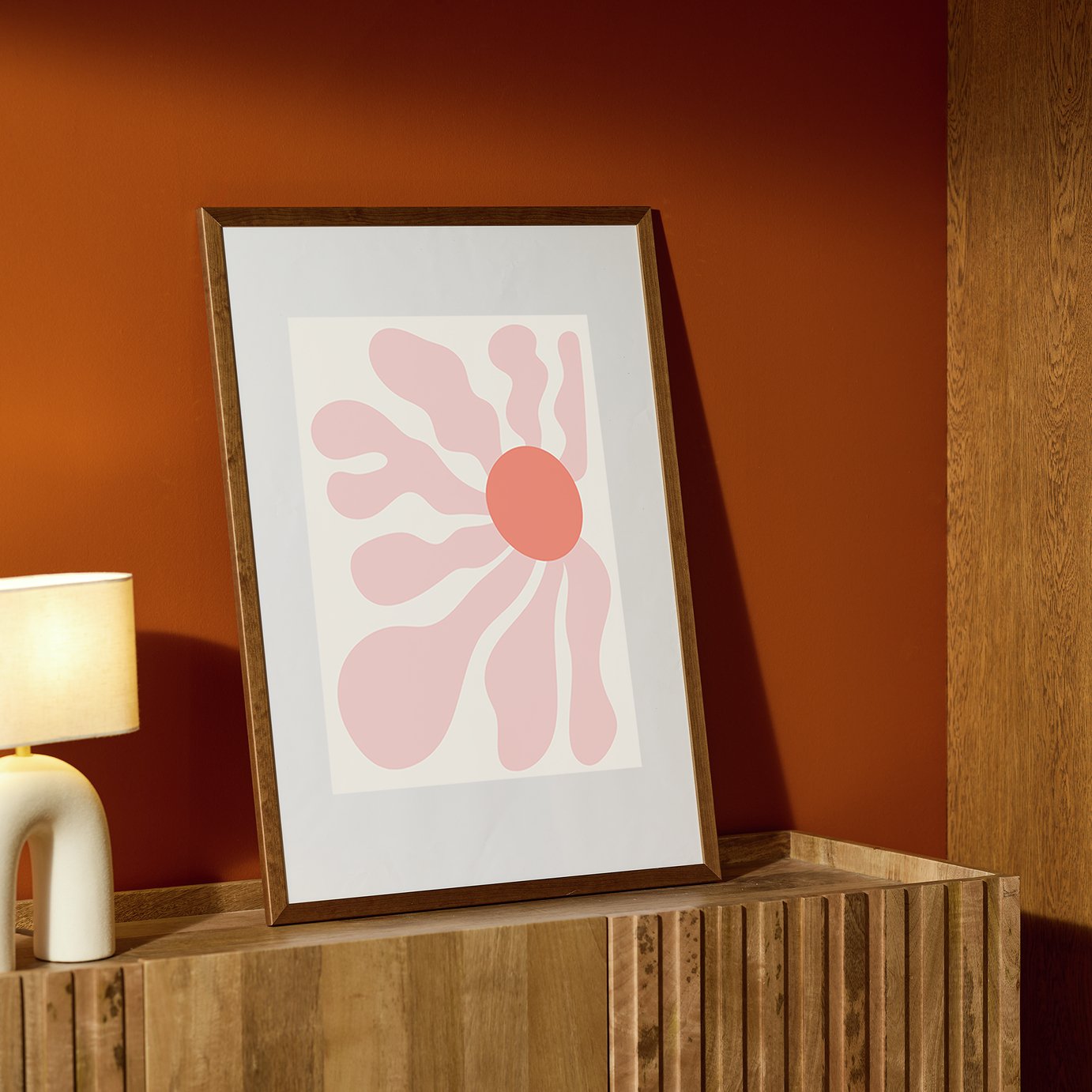 Habitat Walnut Wooden Wall Picture Frame - 50x70cm