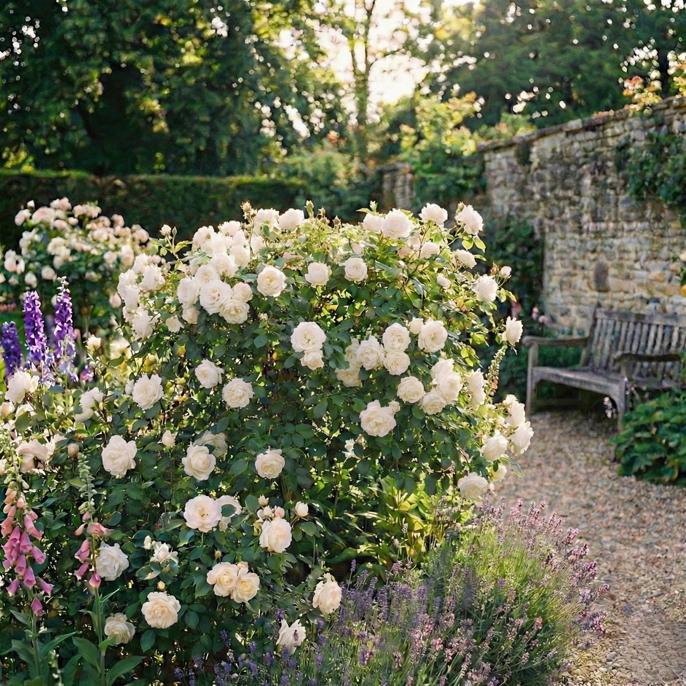 Accelopack Patio Bush 90cm White Rose