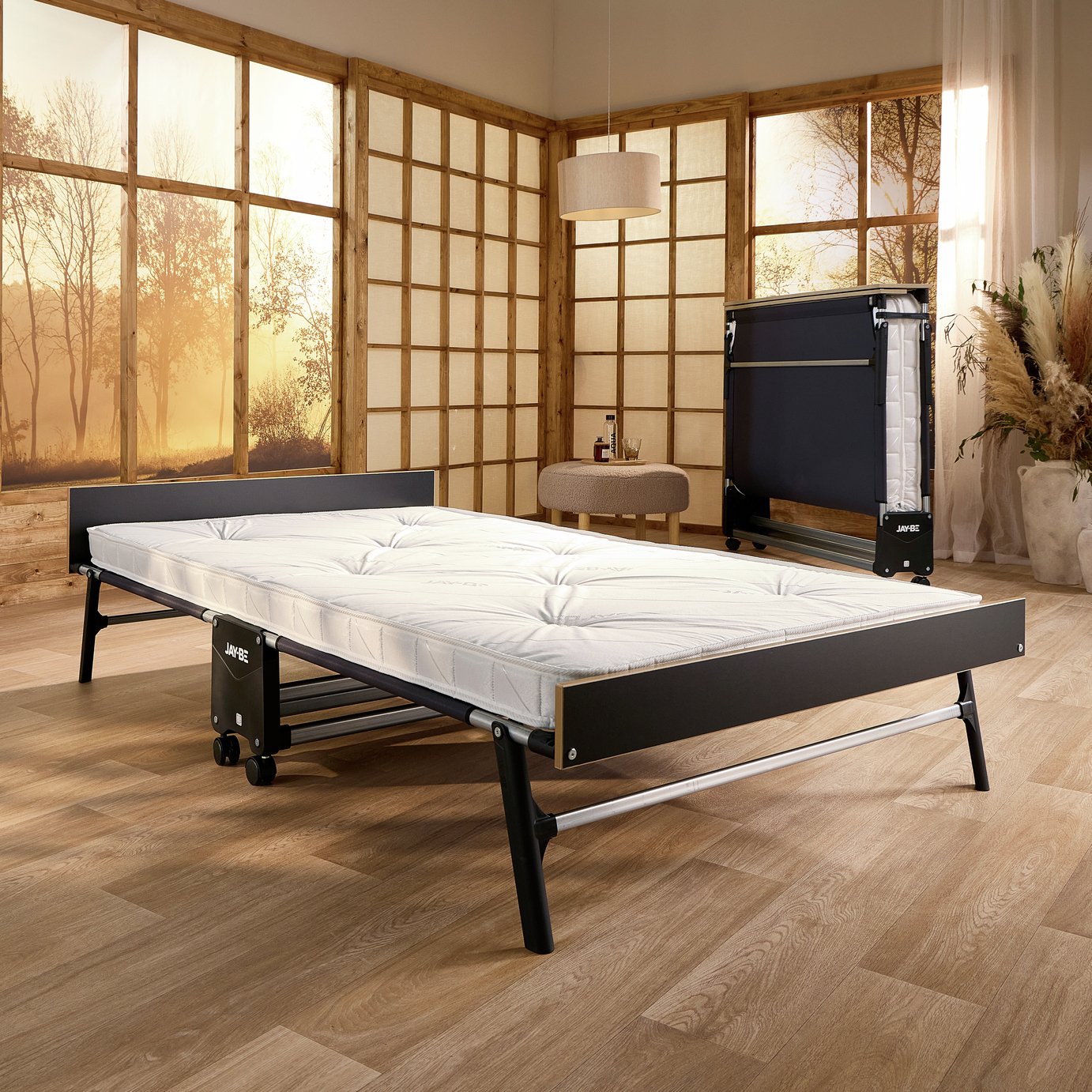 Jay-Be Grand Folding Bed with e-Pocket Mattress-Small Double