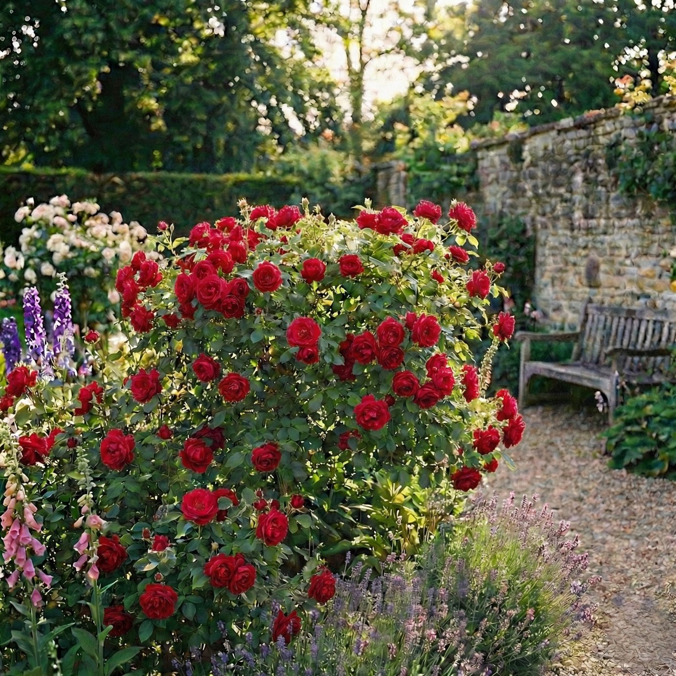 Accelopack Patio Bush 90cm Red Rose Plant