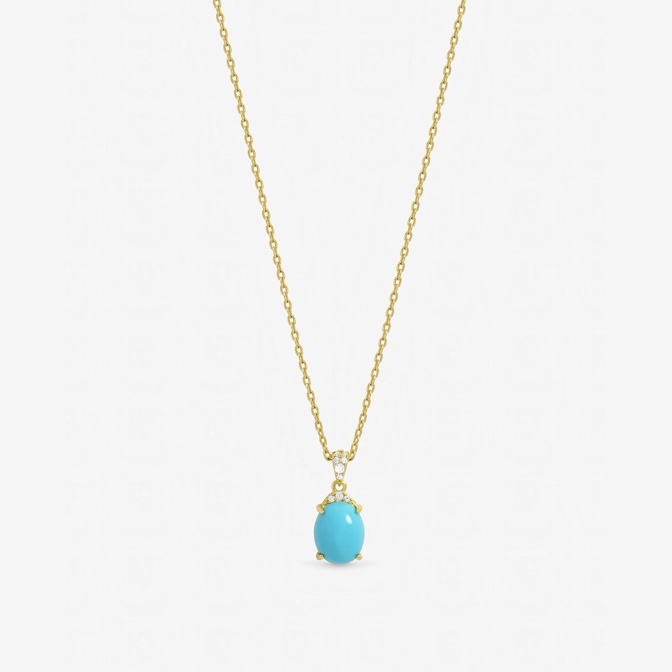Jon Richard Gold Plated Turquoise Stone Pendant