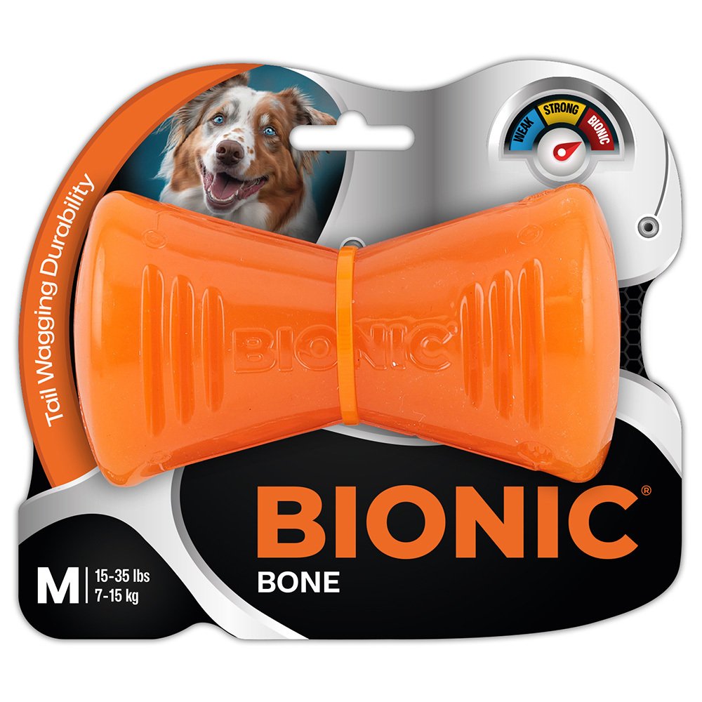 Bionic Bone Medium Dog Toy - Orange