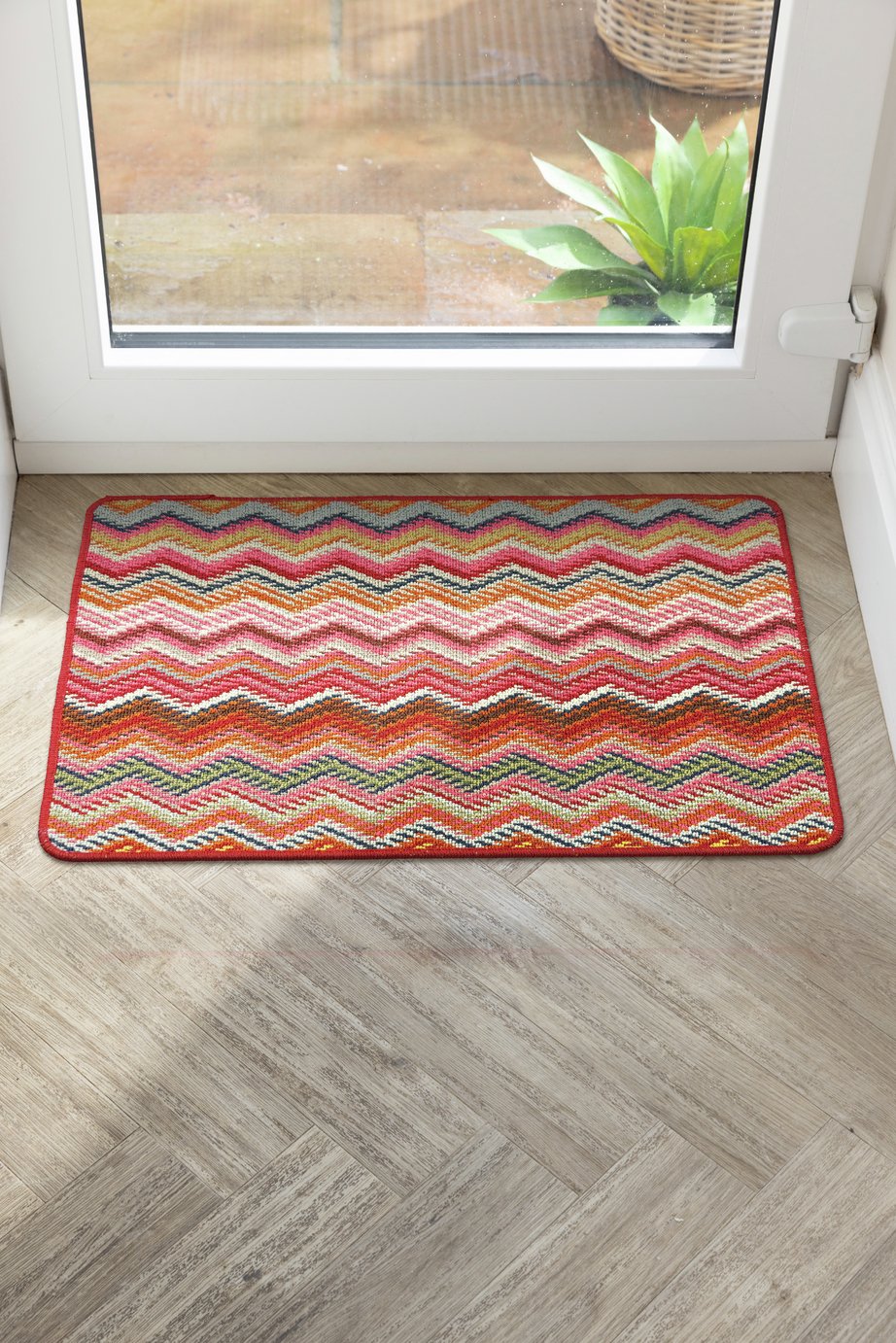 My Mat Candy Multi Bright Zig Zag Doormat - 50x75cm