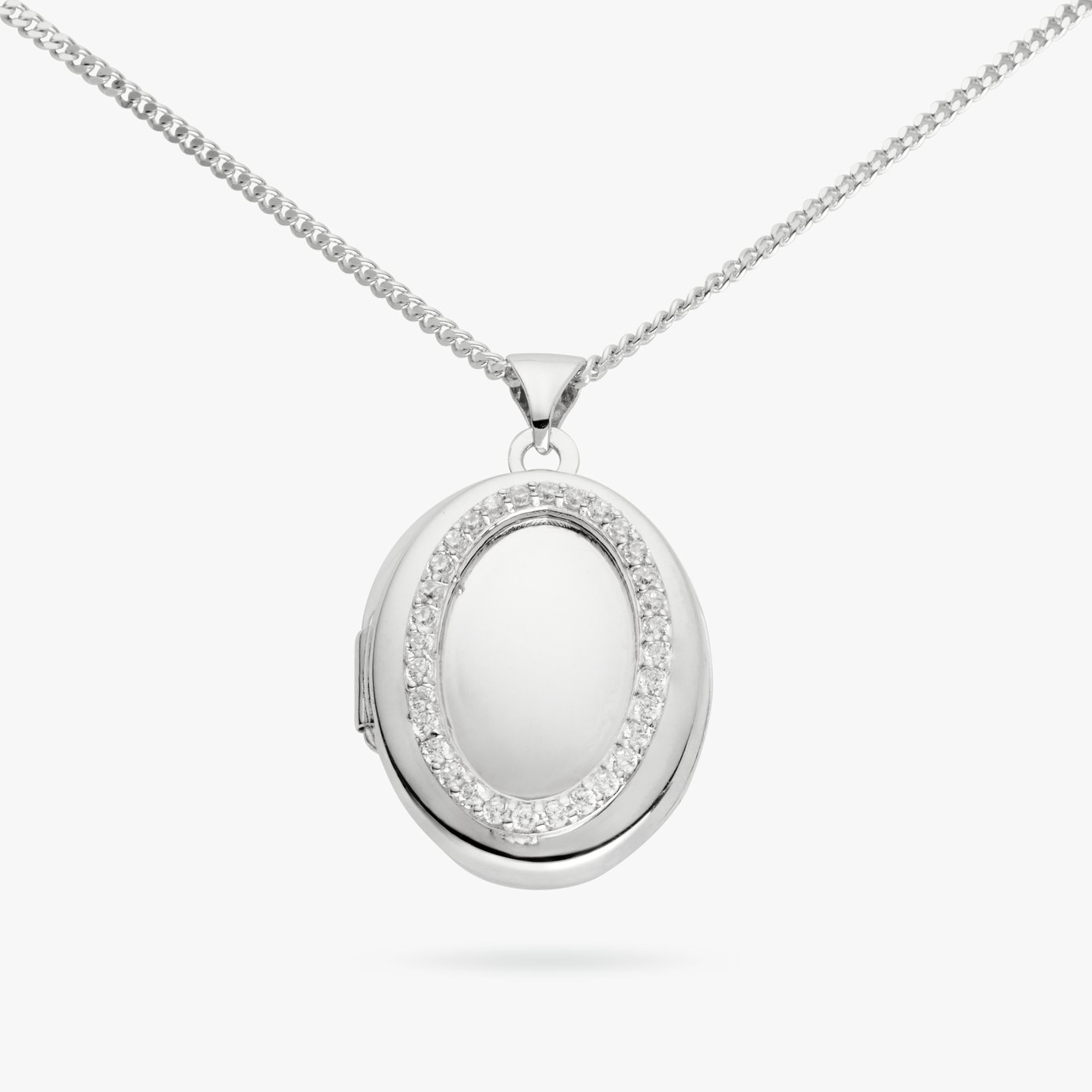 Revere Sterling Silver Cubic Zirconia Stone Pendant Necklace