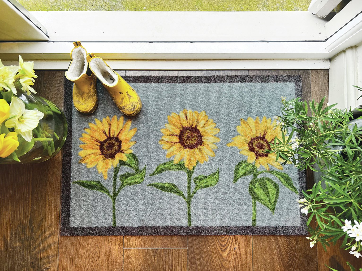 My Mat Sunflowers Short Pile Doormat - 50x75cm