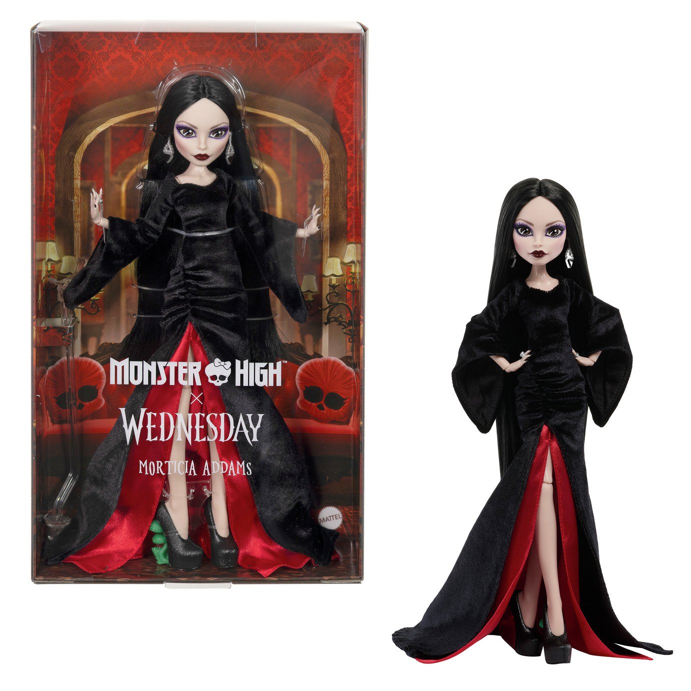 Monster High Wednesday, Morticia Addams Collectable Doll