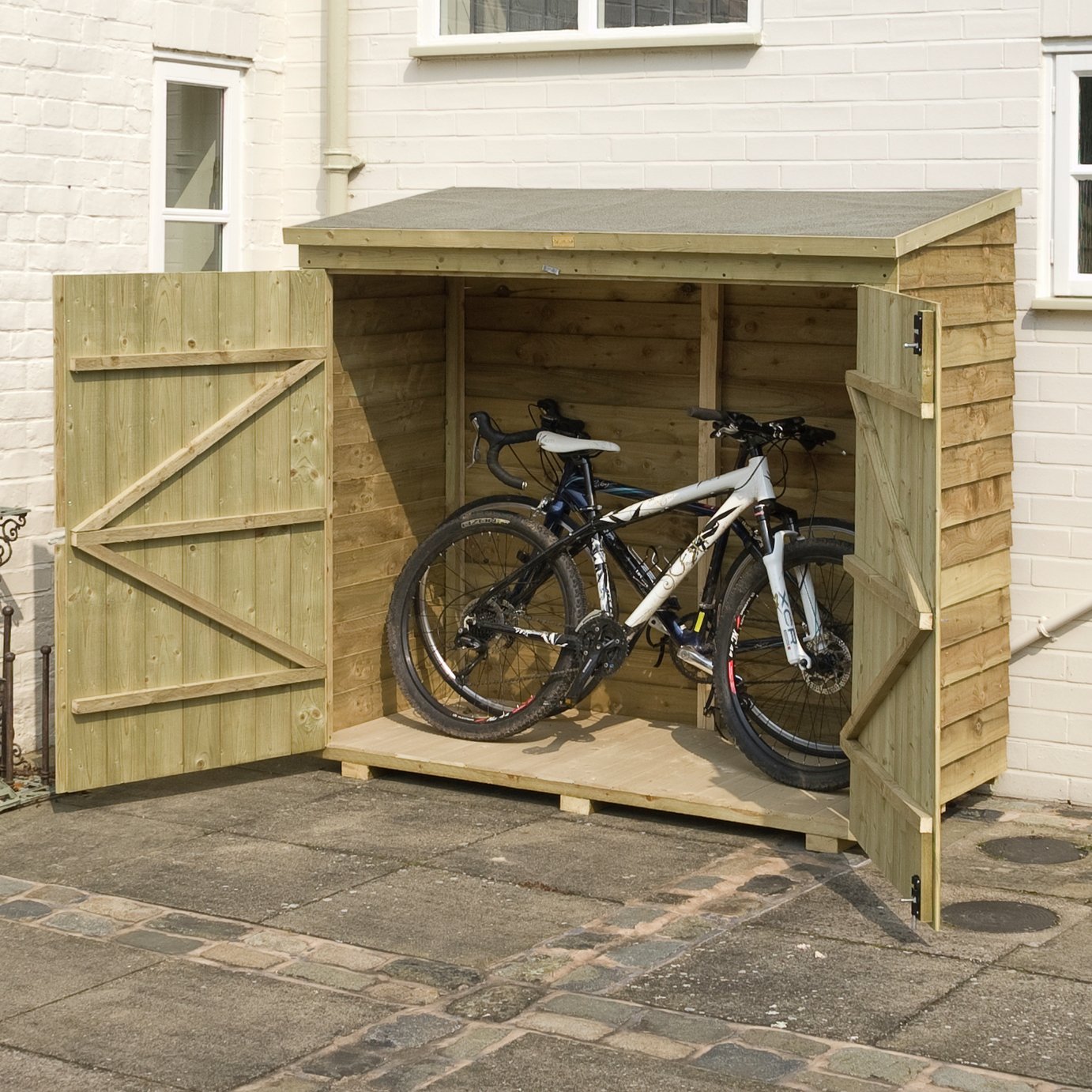 Rowlinson Overlap Wall & Bike Store Garden Storage - Brown