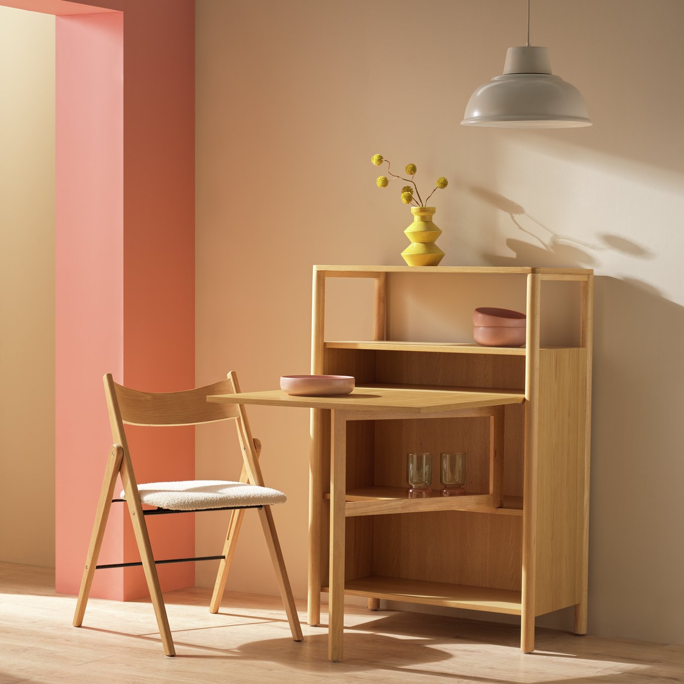 Habitat Zepher Sideboard Folding Table - Natural