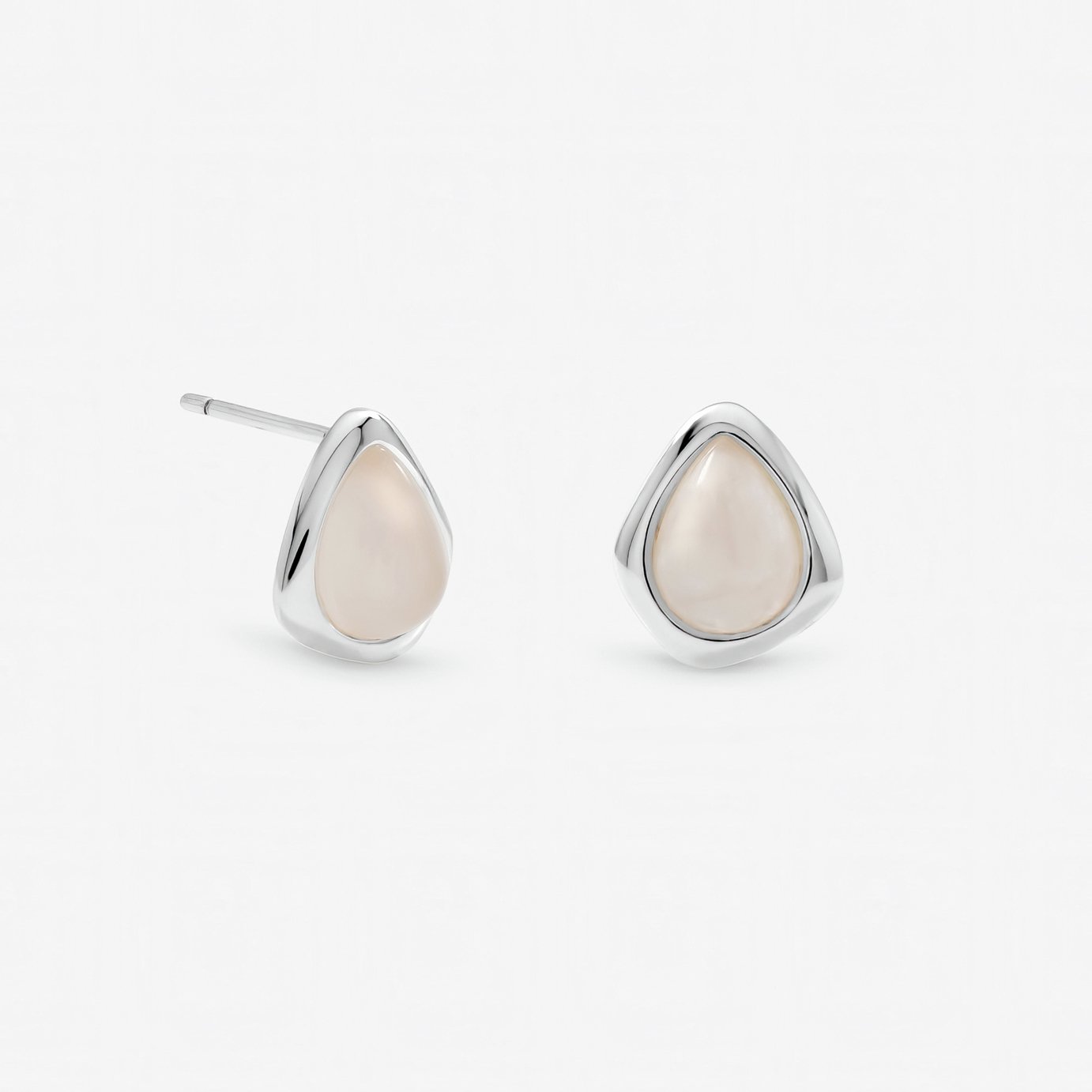 Inicio Silver Plated Rose Polished Studs