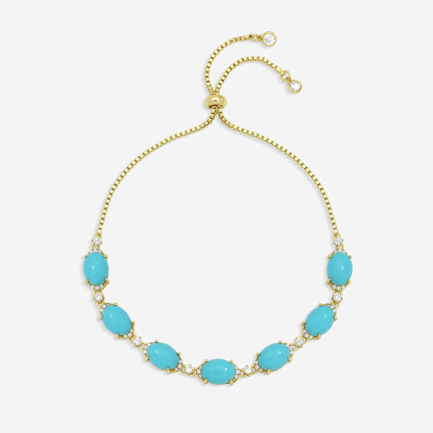Jon Richard Gold Plated Turquoise Stone Bracelet