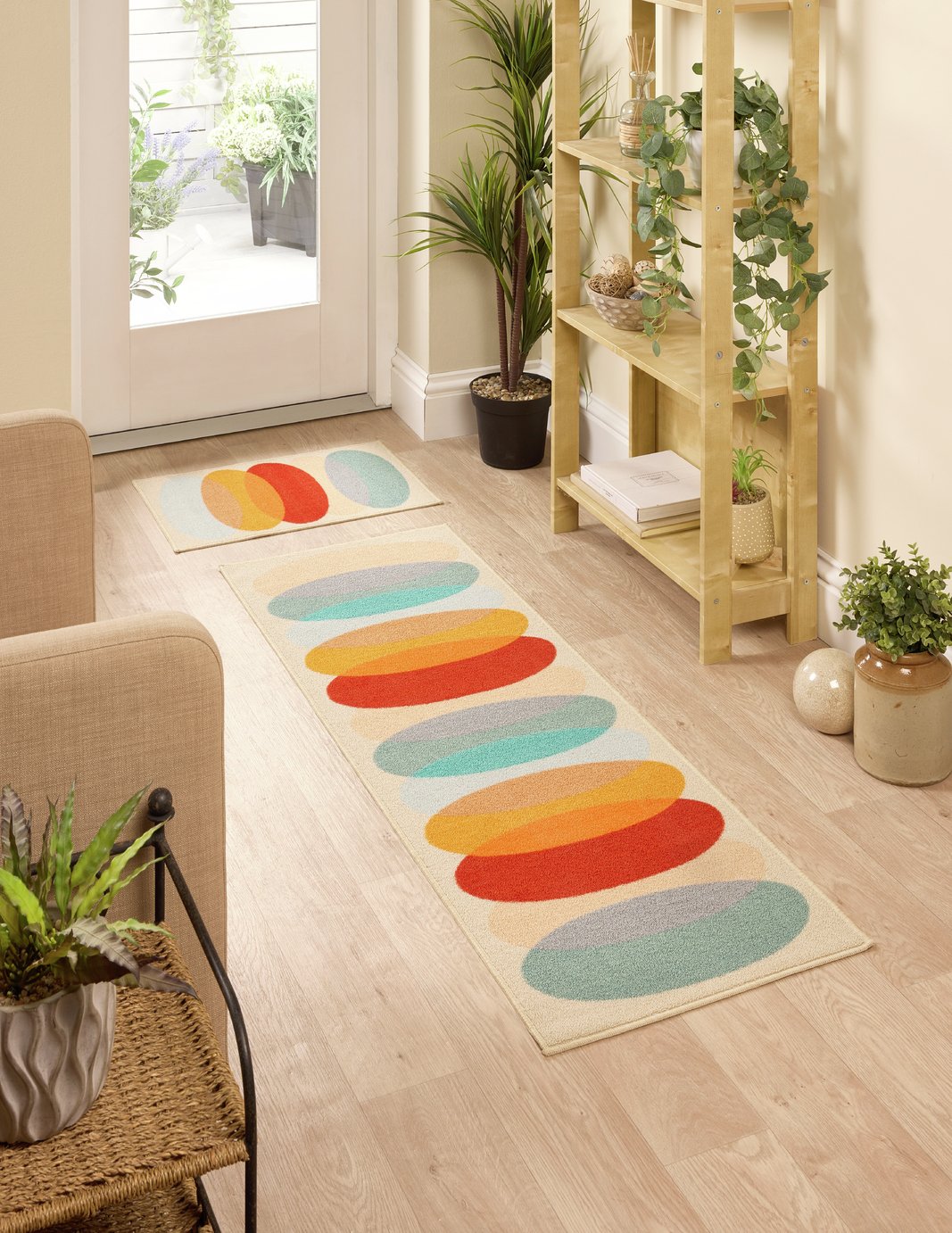 Floormatters Retro Lead Runner & Mat Set - 50X150cm