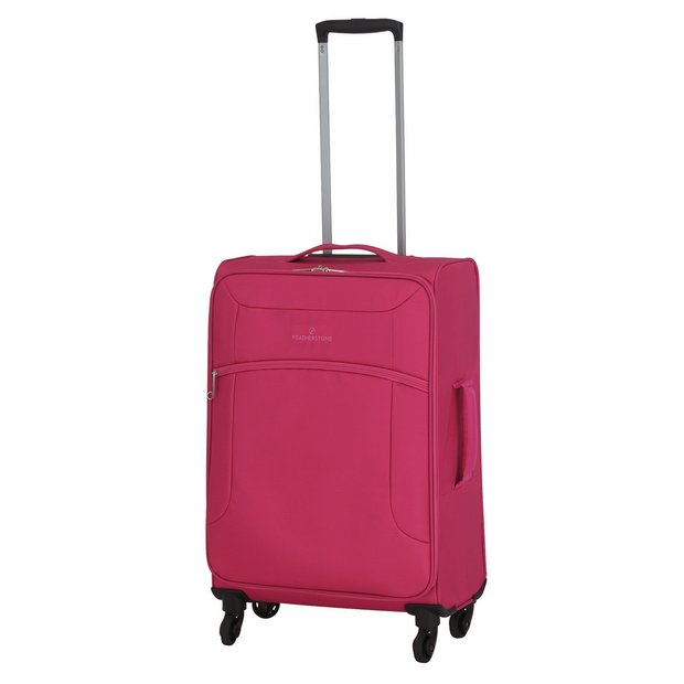 Buy Featherstone 4 Wheel Soft Medium Suitcase Pink Suitcases