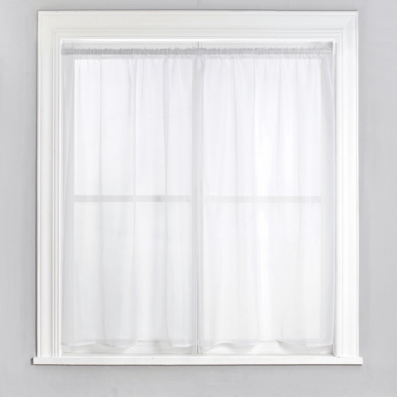 Argos Home Plain Net Pencil Pleat Curtains - White