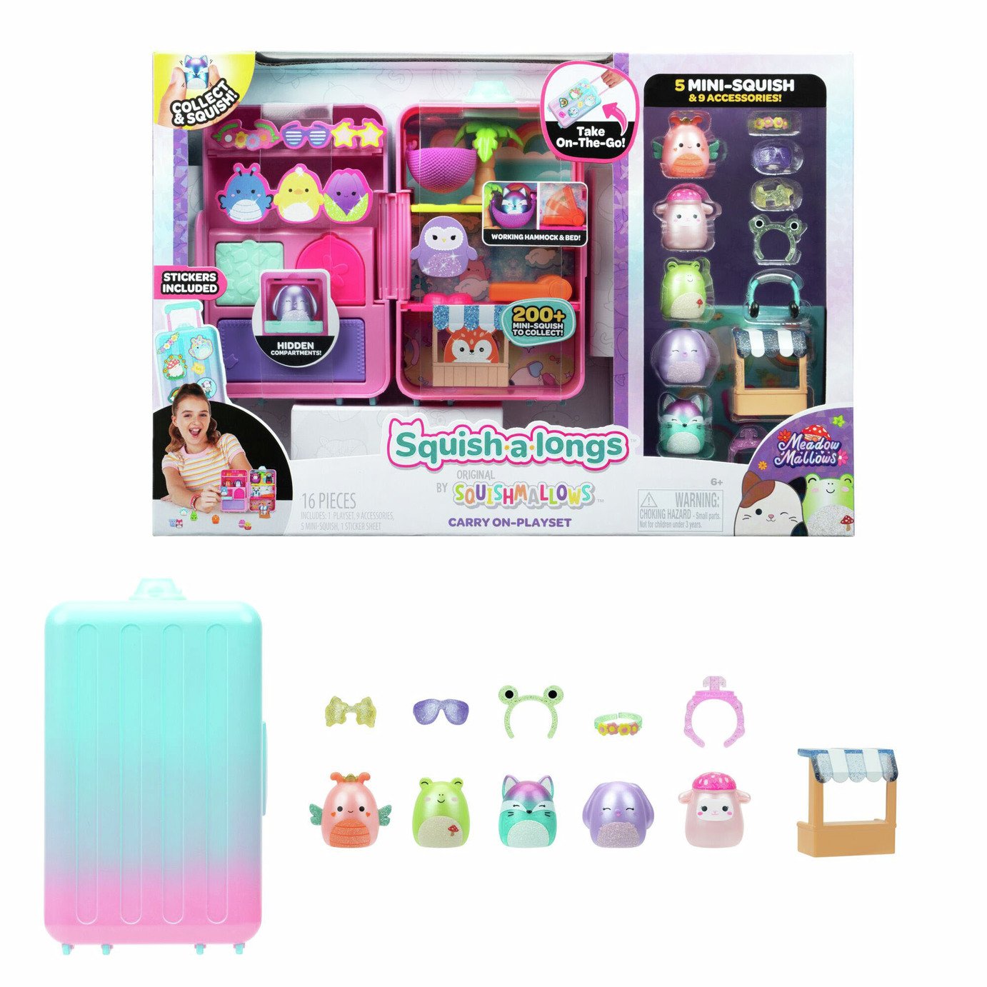 Squish-a-longs Carry On Luggage Playset