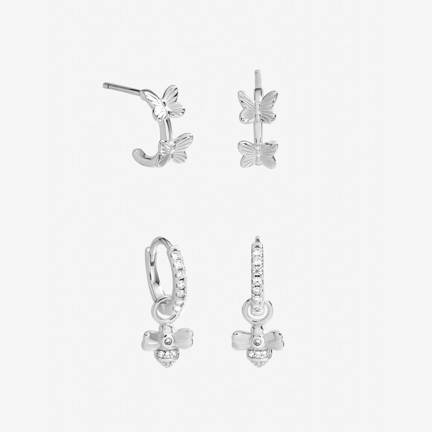 Inicio Butterfly & Bumble Bee Earrings - Pack of 2