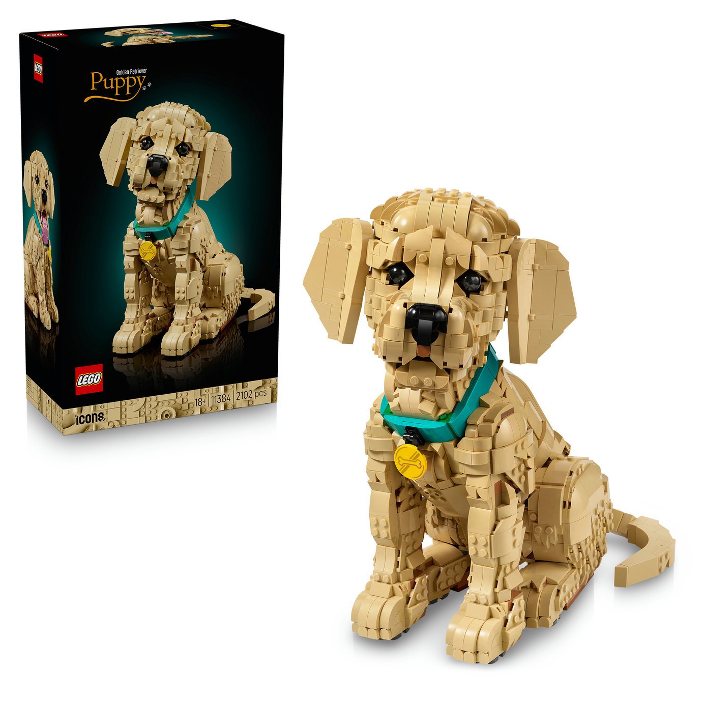 LEGO Icons Golden Retriever Puppy Figure 11384