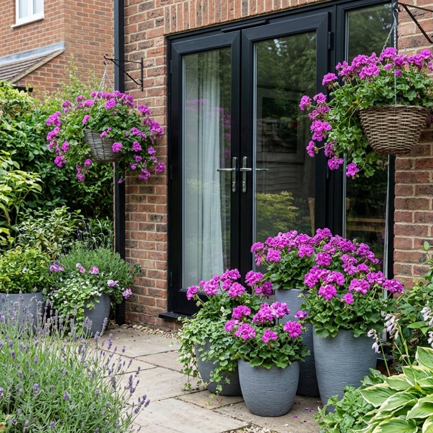 Accelopack Geranium Sunflair Amethyst Bedding Plant - 6 Set