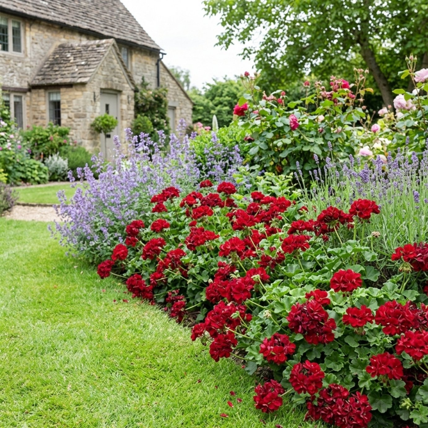 Accelopack Geranium Sunflair Ruben Bedding Plant - Set of 3