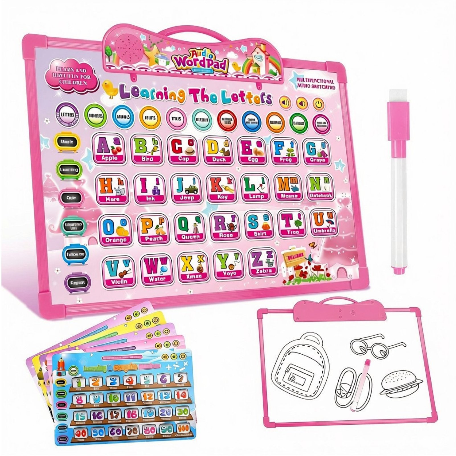 deAO Kids Audio WordPad - Pink