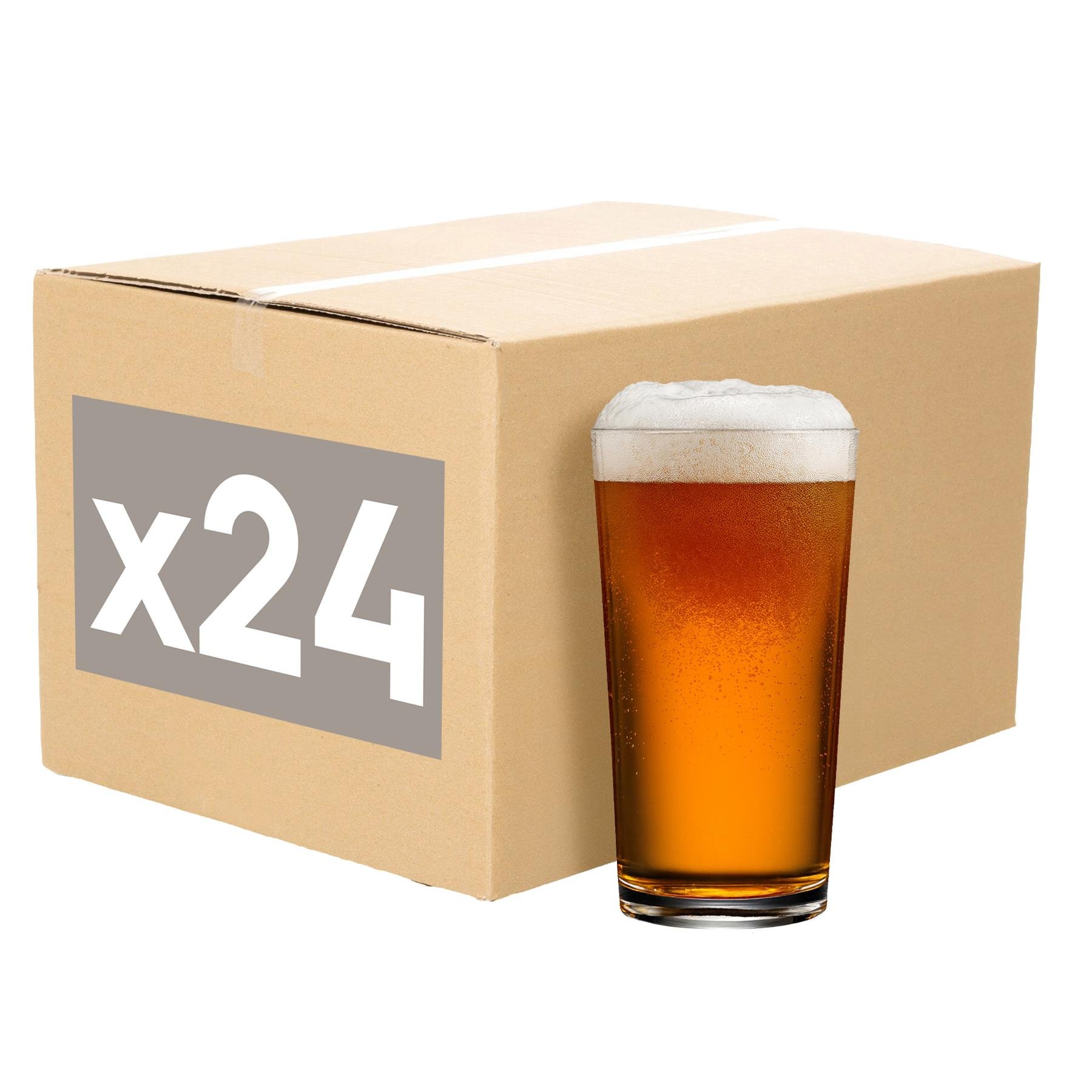 Argon Tableware Conical Pint Beer Glasses - Pack of 24
