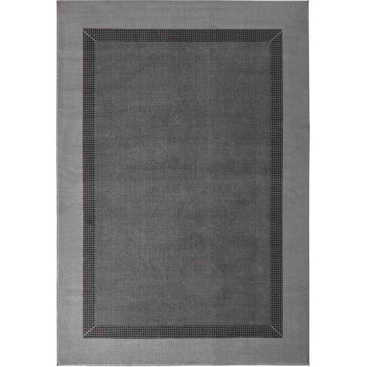 Hanse Home Grey Designer Velours Band Rug - 120 x 170cm