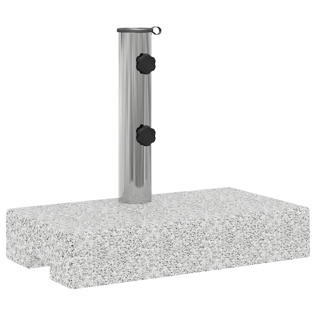 Walplus Parasol Base Granite Rectangular 25 kg - Grey - 45 x 25 x 38.5 cm