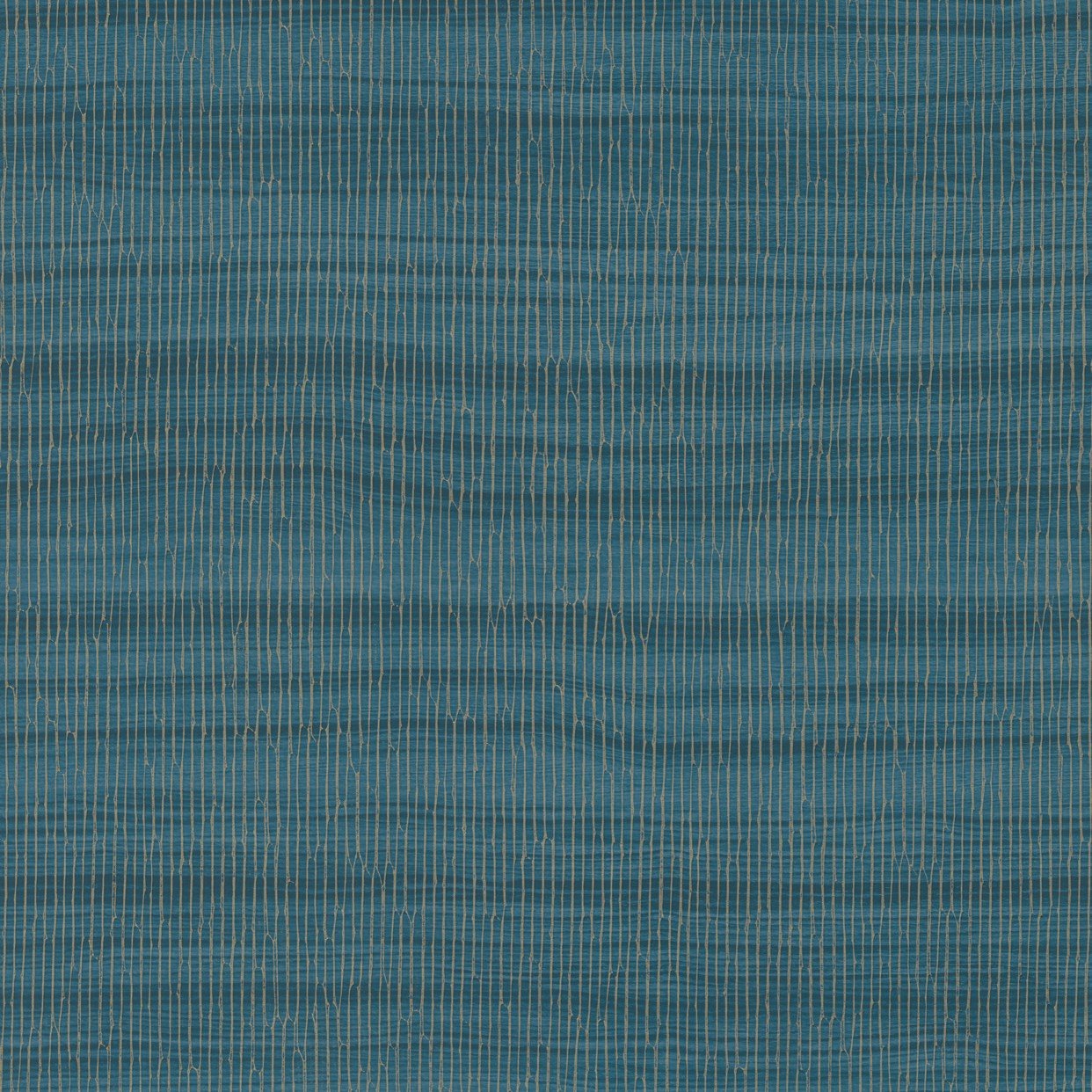 Grandeco Boutique Zebrano Metallic Wave Embossed Wallpaper - Blue