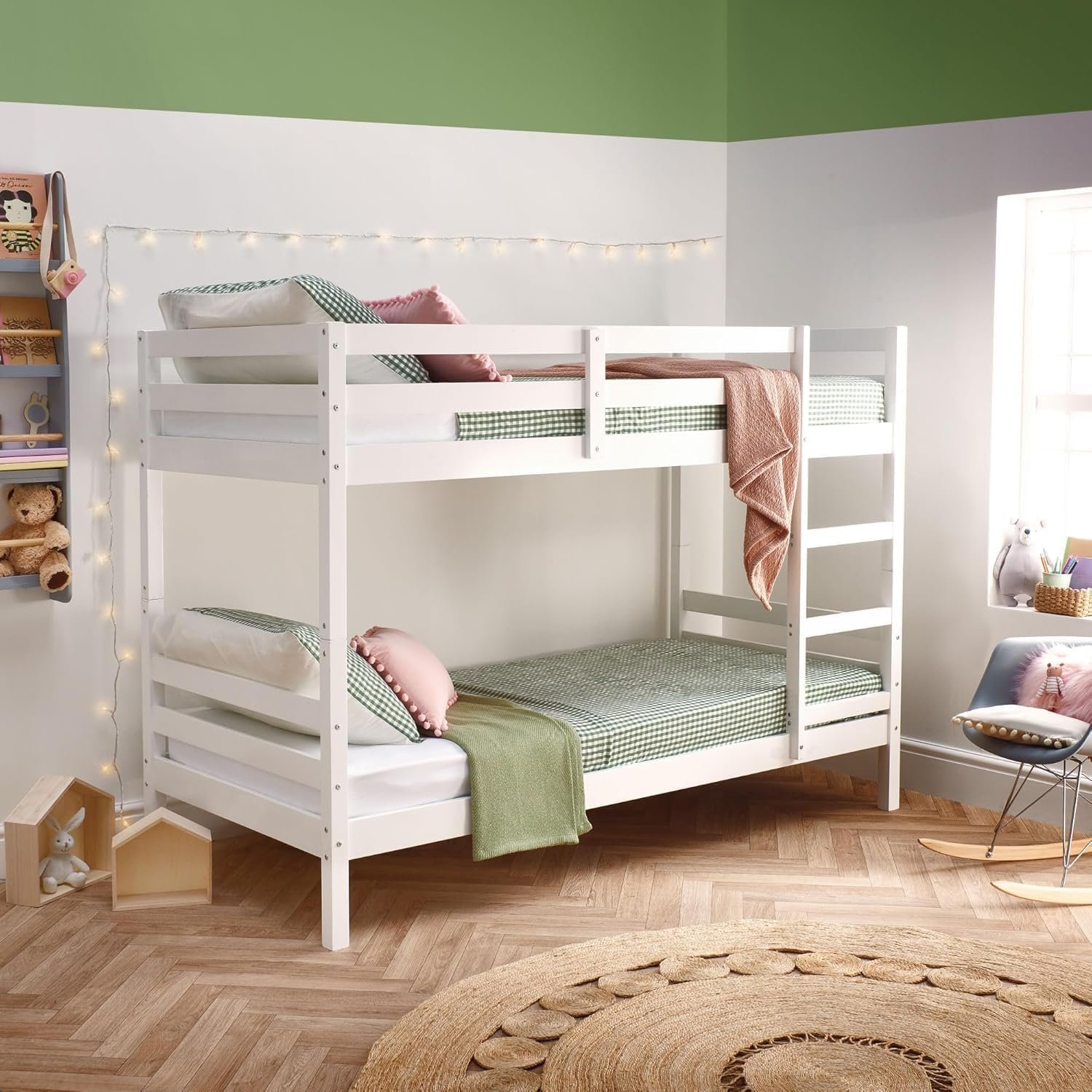 Home Treats Single Splitable Wooden Bunk Bed - White