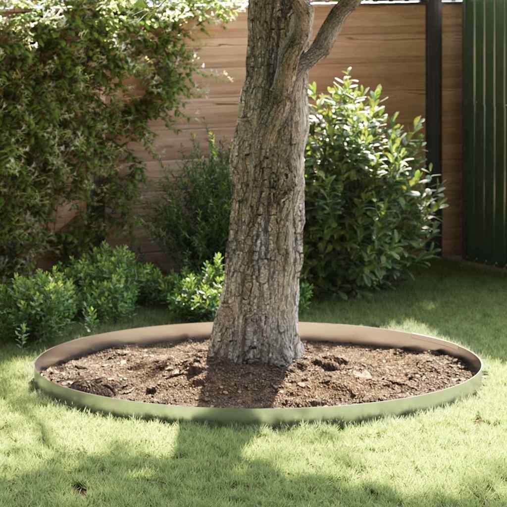 Walplus Galvanised Steel Lawn Edging - Silver - 450 x 0.05 x 15 cm