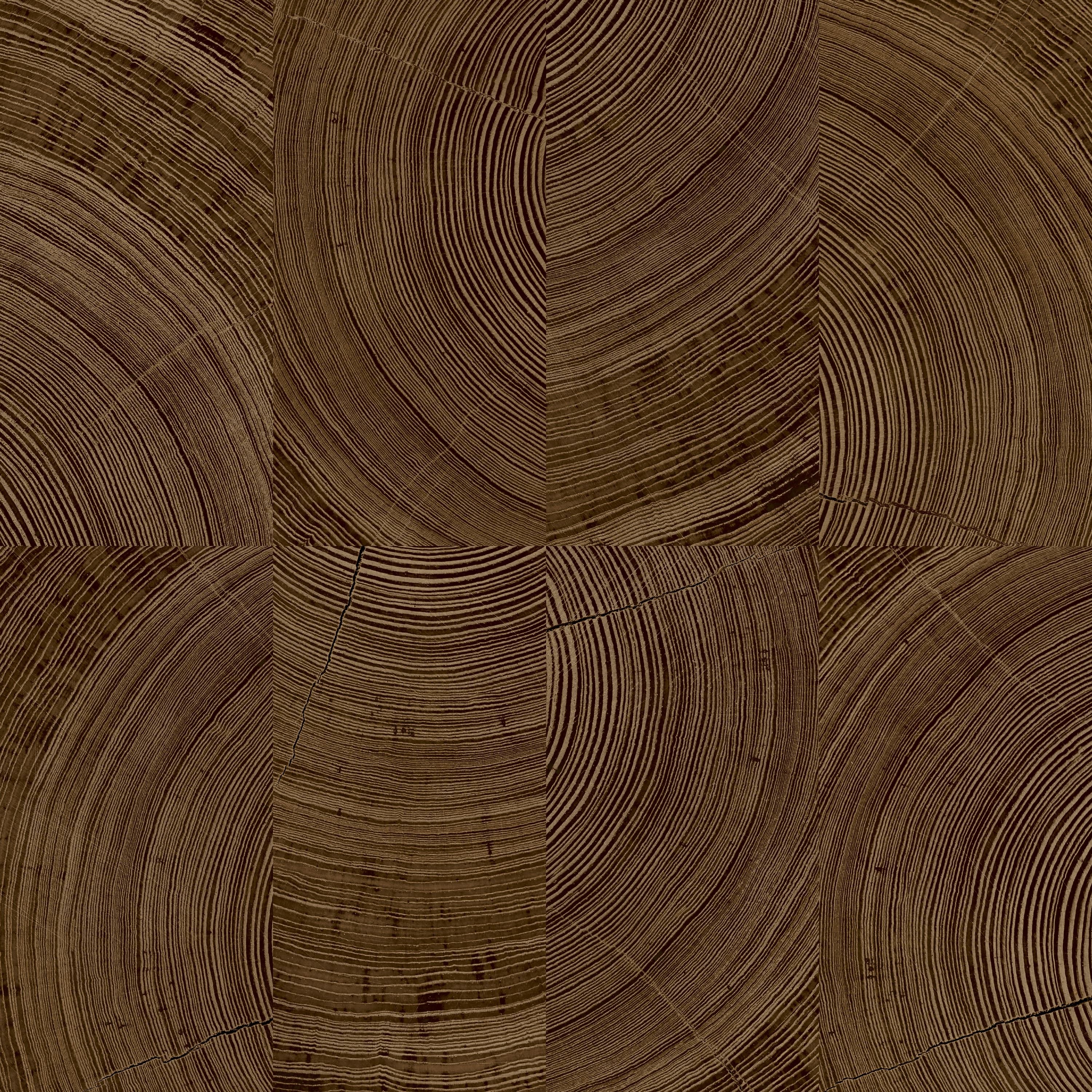 Grandeco Cambara Wood Butchers Block End Grain Textured Wallpaper - Walnut