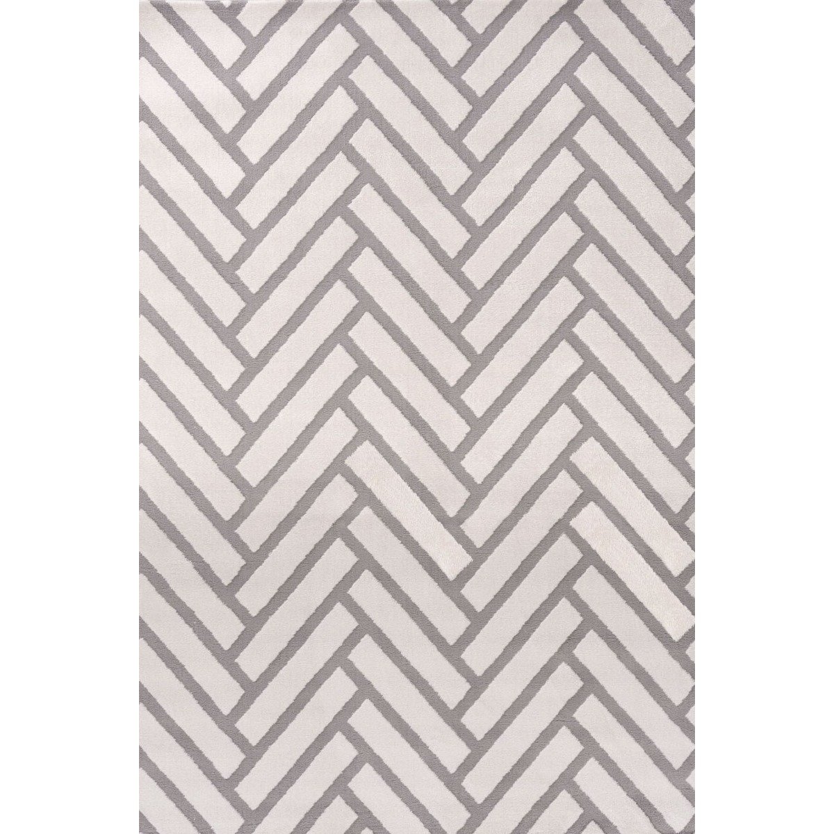 The Rugs Grey Loft Herringbone Rug - 80 x 150cm
