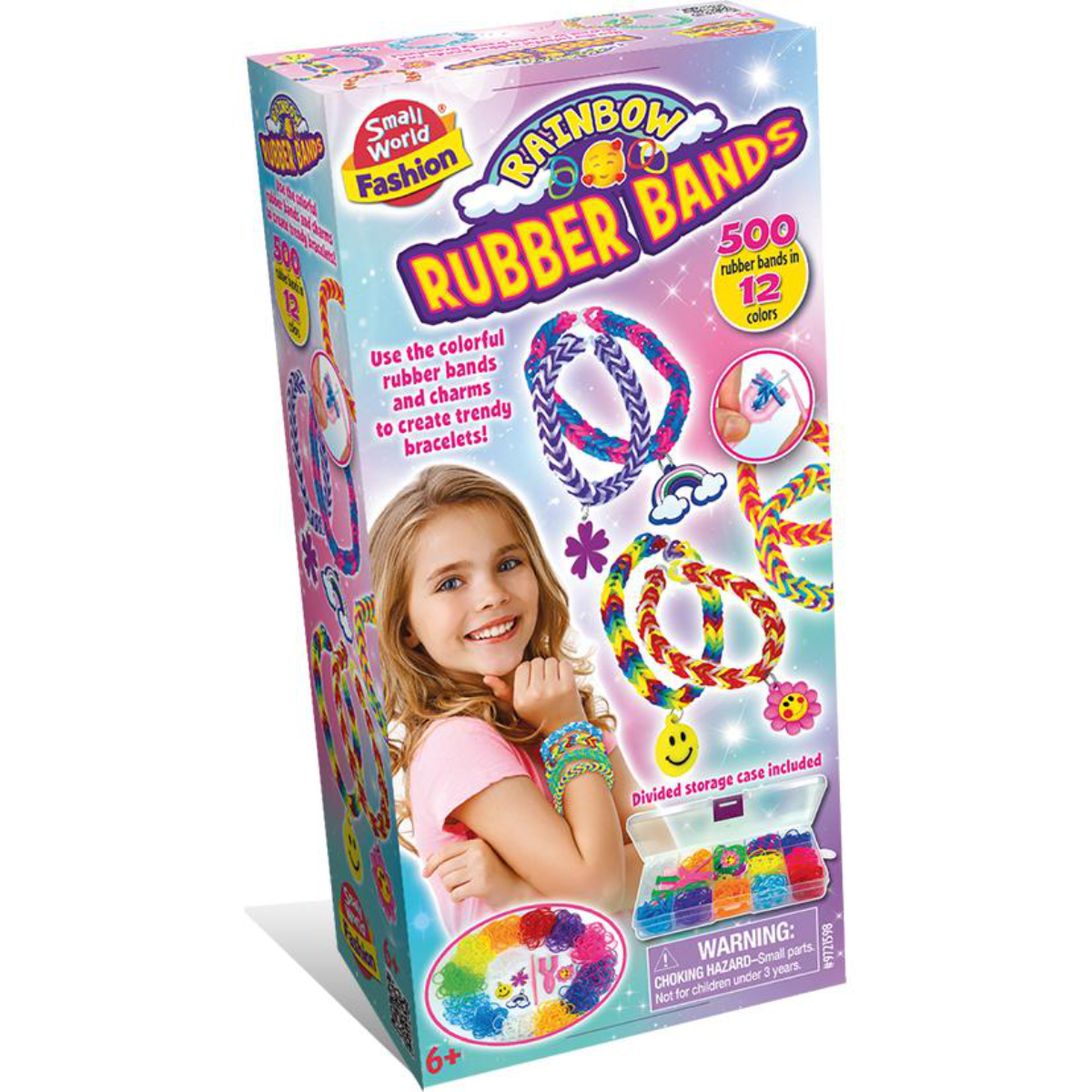 Small World Toys Rainbow Rubber Bands Craft Set