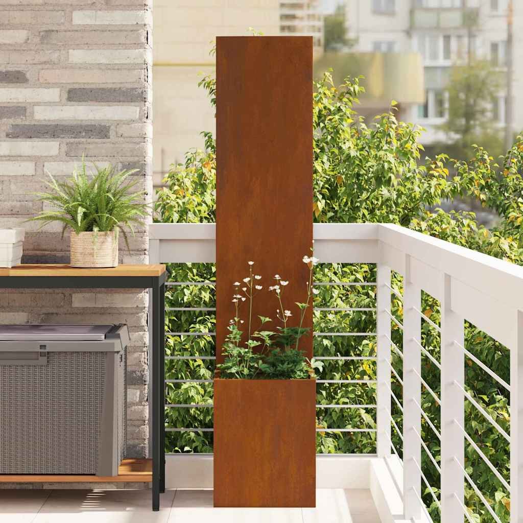 Walplus Plain Garden Privacy Screen - Rusty - 32 x 32 x 150 cm