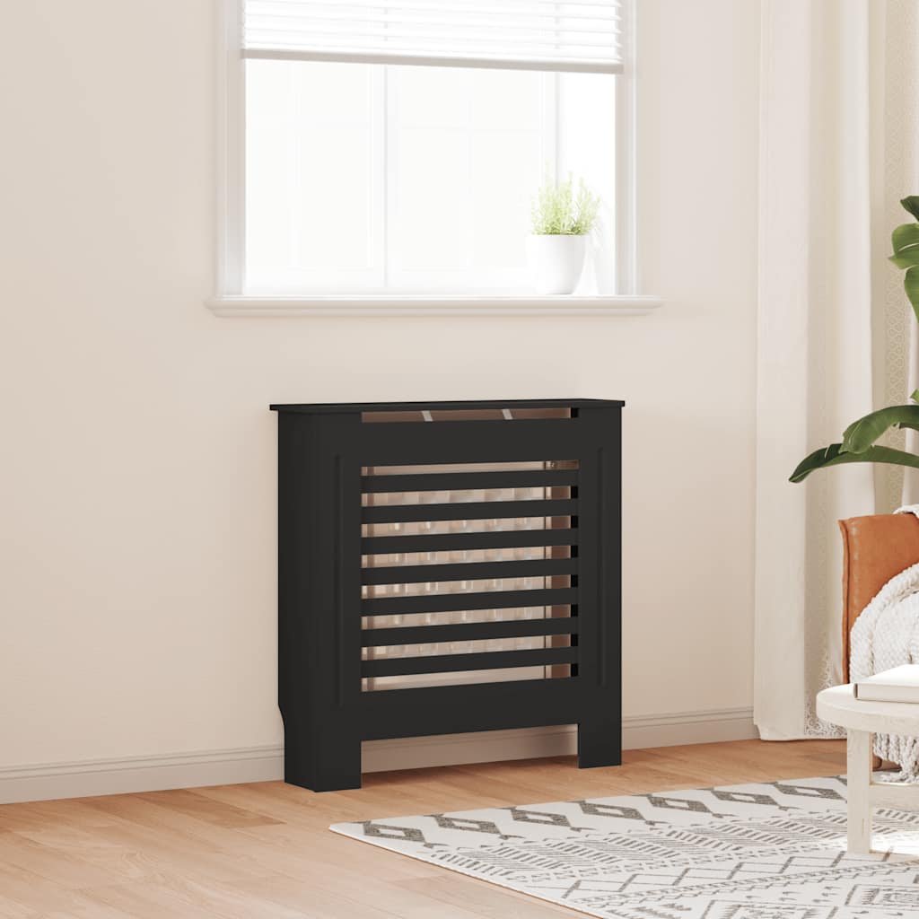 Walplus MDF Radiator Cover - Black - 78 x 19 x 81.5 cm