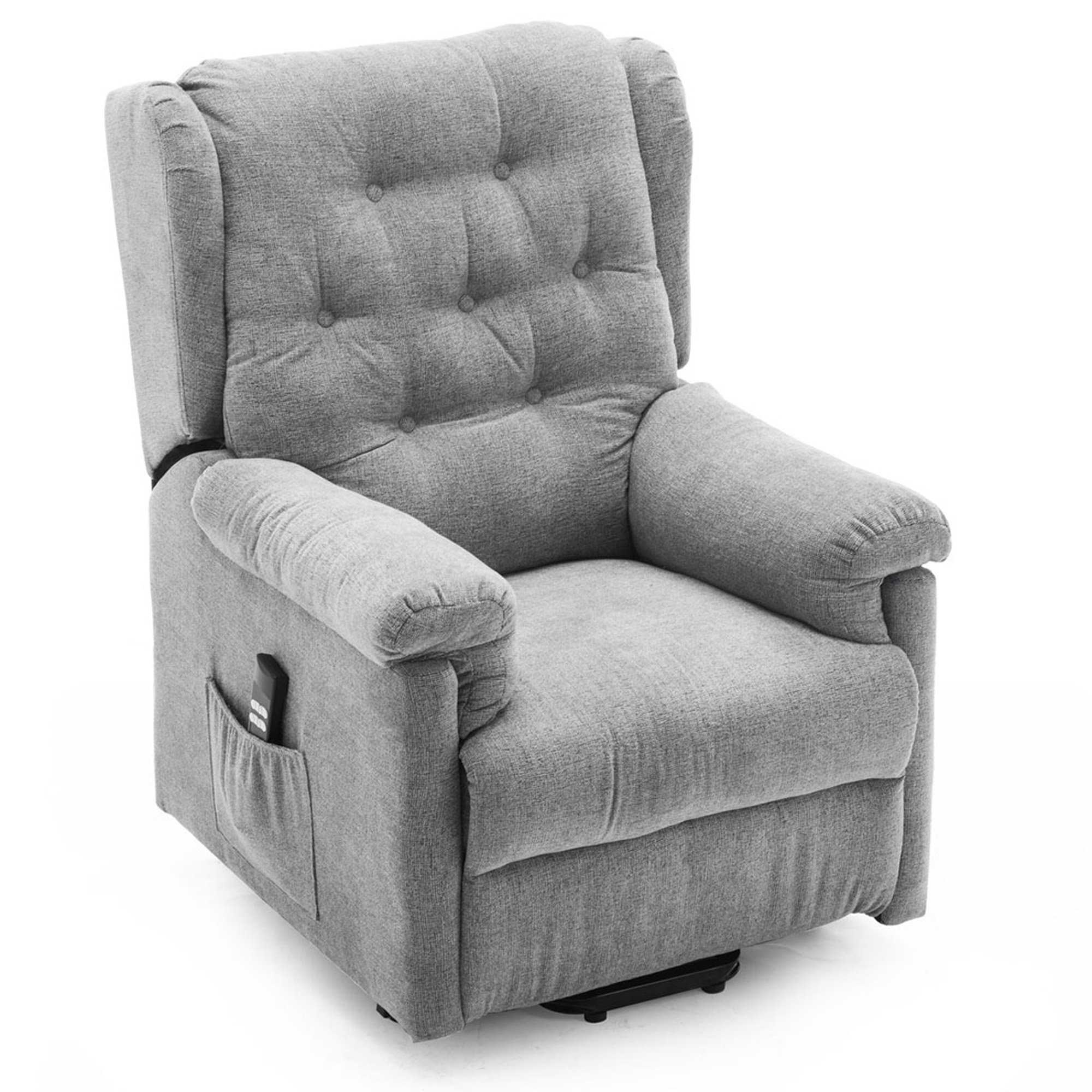Furniture Online Barnsley Fabric Dual Motor Rise Recliner Chair - Grey